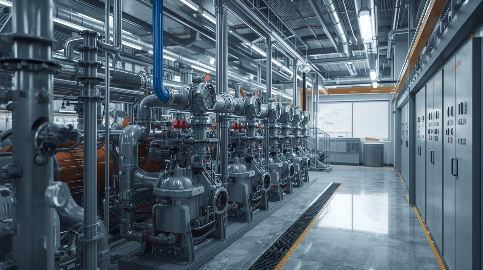 A complex 3D model of an industrial component.